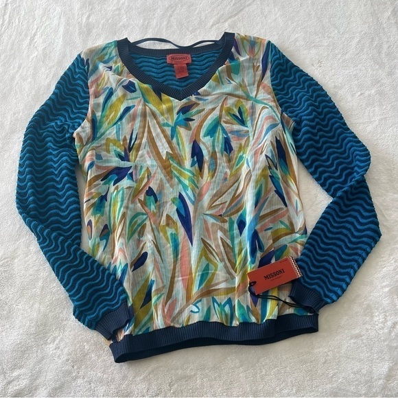NWT Missoni x Target Mixed Media V-Neck Shirt - Picture 1 of 7